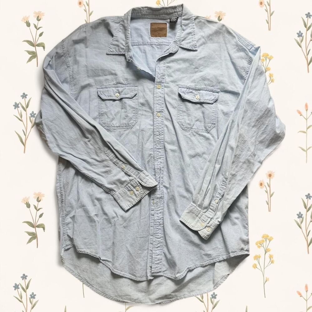 Gap Men's Vintage Denim Shirt XXL - Perfect for Oversized Fits